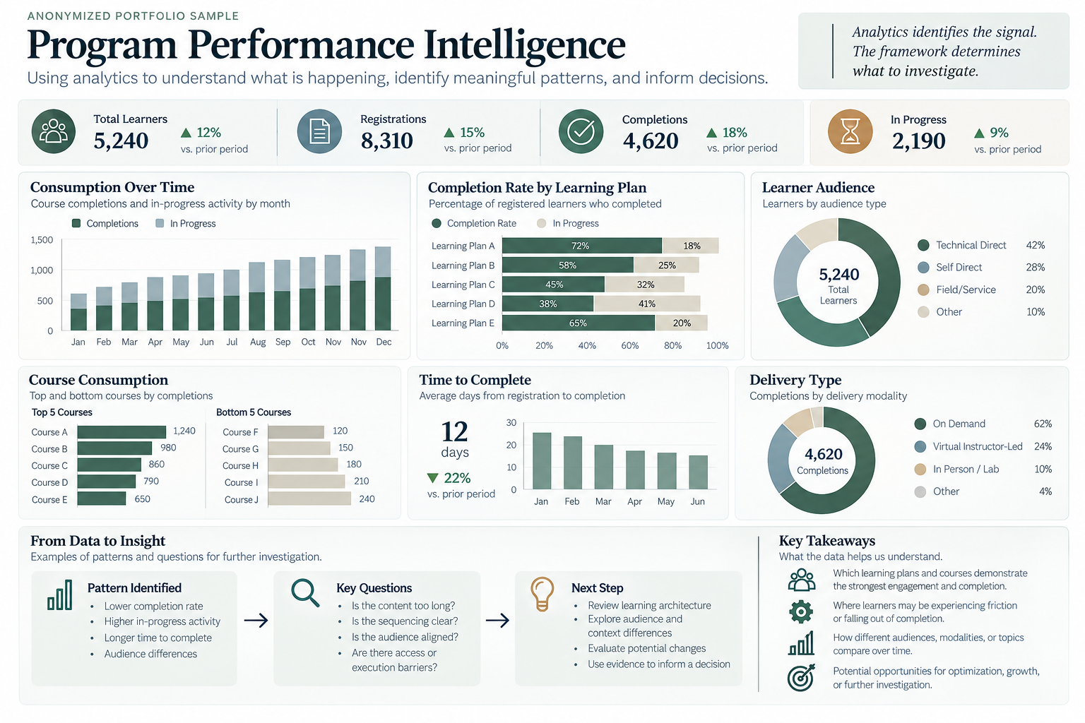Program Performance Intelligence — anonymized portfolio sample